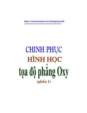 Toán - Chinh phục Hình hoïc tọa độ phẳng oxy